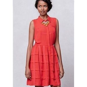 Red collared Anthropologie dress